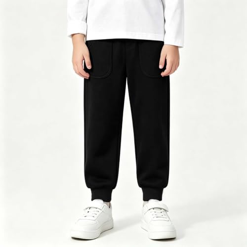 Sweatpants for Boys Cotton Pull On Elastic Waist Casual Kids Jogger Pants - image 5