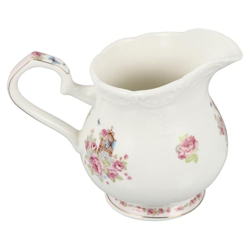 BIUDECO Taza de Leche de Cerámica con Asa, Jarra de Salsa Multifuncional, 250 Ml, Material Ecológico Apto para Lavavajillas, Adecuado para Uso en Cocina y Restaurante