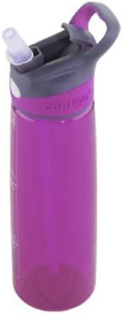 Contigo Autospout Straw Addison Water Bottle, 24-Ounce, Raspberry