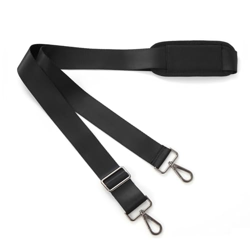 Shoulder Strap 56 inch, Adjustable Thick Soft Universal Replacement Non-Slip Fit Padded with Metal Swivel Hooks for Briefcase,Laptop Shoulder Bag/Laptop Messenger Bag Black