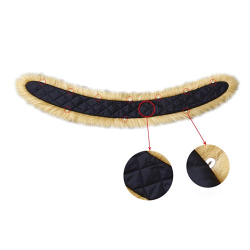 Faux Fur Trim for Hood Replacement, Detachable Faux Fur Collar Wrap Neck Warmer Collar Scarf for Cold Winter4