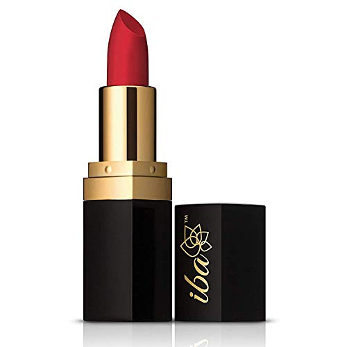 Iba Long Stay Matte Lipstick for Women- M07 Red Velvet, 4g | Creamy Matte Finish & Smooth Texture | Long-Lasting | Hydrated Lips | Enriched with Vitamin E | Intense Colour & Highly Pigmented | Lip Makeup