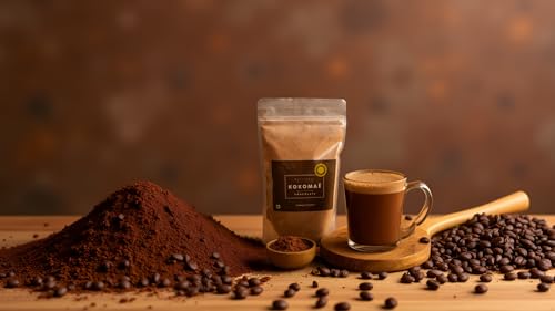 Image of Kokomae Dark Drinking Chocolate Mix | Farm Fresh Organic Cocoa from Tamil Nadu | Made with Organic Cocoa Beans & Cane Sugar | Thick & Rich Hot or Cold Chocolate | Vegan, Gluten-Free | No Preservatives -200gm