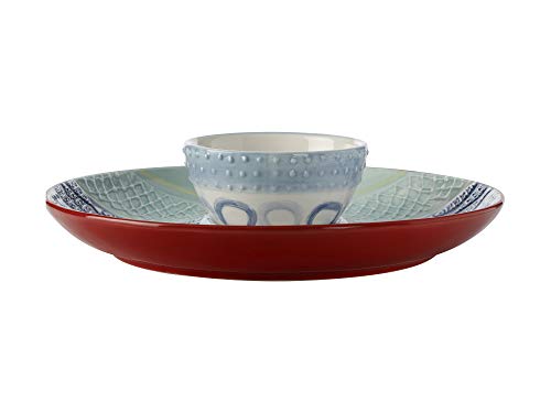Maxwell & Williams DR0200 Laguna Chip and Dip Serving Platter / Serving Bowls, Ceramic, Multi-Colour, 2 Piece Set
