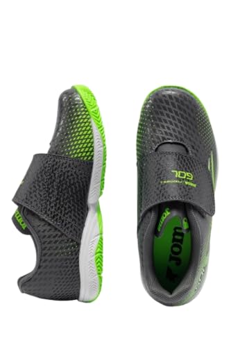Joma Chaussures de Football Unisexes pour Enfant, Pointure 27-35, résistance et stabilité GOL, Gris foncé, 32 EU