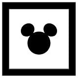 Trends International Gallery Pops Disney Mickey Mouse - Mouse Ears Black Wall Art Wall Poster, 12' x 12', Black Framed Version