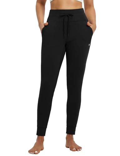 baleaf Women's Fleece Lined Jogger-Fit Leggings Warm Yoga Pants with Pockets Thermal Sweatpants Winter Lounge Casual Running