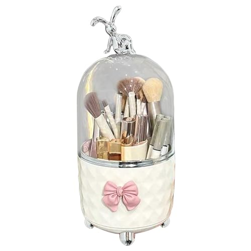 Porta pennelli da trucco antipolvere Organizzatore per da trasparente rotante a 360 gradi Organizer per da con 6 scomparti per organizzare il piano di