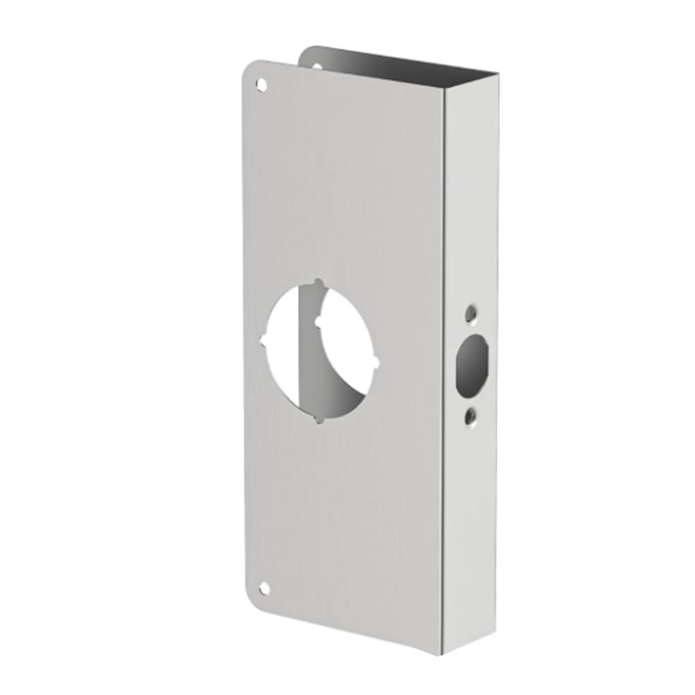 UDSKNV[KSL Stainless Steel for Reinforcing Plate for 1-3/8 in Thick Doors, Lock and Door Reinforcement Plate Stainless Steel Finish