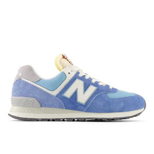 New Balance Unisex 574 V2 70s Racing Sneaker,Blue Laguna/Sea Salt,Men 12 / Women 13.5