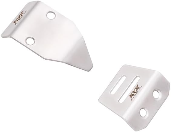 KYX Racing Stainless Steel Front Rear Chassis Guard Set Upgrades Parts Accessories for 1/16 1/18 RC Crawler Car LOSI Mini-B Brushed Mini-T Buggy