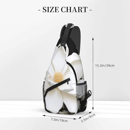 Mochila Sling Cruzada con Estampado Floral Negra miniatura 3