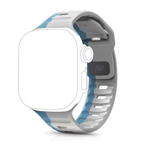 Image of Silicon Rugged Armour Strap Compatible with Apple iWatch Series | 9 /8 /7 45 mm | series 10 46 mm | SE,SE2 6 /5 /4 44 mm | ultra1,2 49 mm | Sport Band for Men & Women (watch not included)