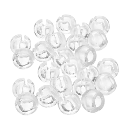 Mipcase 50 Piezas Tope Transparente para Cadena de Cuentas de Cortinas Accesorio Resistente para Persianas Verticales Tope Crimp para Cadena de Cuentas Uso Salón Baño y Cocina