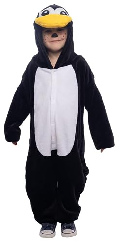 Rubies Disfraz Pingüino para niños y niñas, Jumpsuit con Capucha, Oficial Carnaval, Navidad, Halloween y cumpleaños