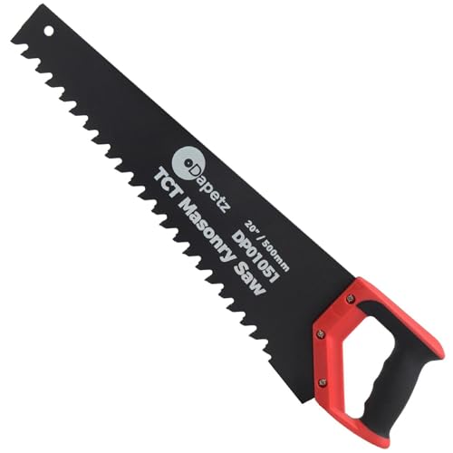 Dapetz ® 500mm TCT Masonry Saw 20" - Cuts Brick, Aerated Concrete Blocks, Slate, Breeze Block and Cement Soft Pistol Grip for Stability Tungsten Carbide Tip