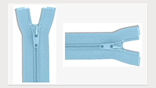 #5 Nylon Coil Candy Blue YKK Jacket Separating Medium Weight Zipper - Choose Your Length - Color: Candy Blue #542 - Made in The United States (1 Zipper Per Pack) (30" Inches) image 3