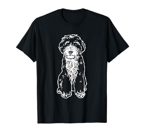 Bernedoodle Dog Doodle Silhouette, Bernedoodle T-Shirt