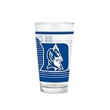 Rico Industries NCAA Duke Blue Devils Standard 16 oz Pint Glasses with Digitally Printed Logo, Classic Drinking Glass