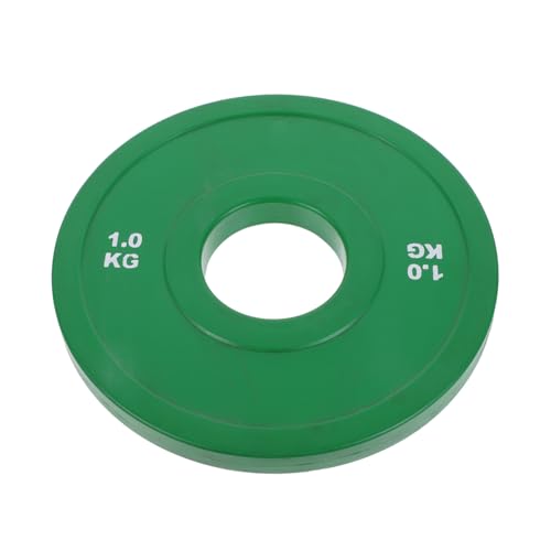 Disque d'haltère en caoutchouc 1 kg vert pour musculation