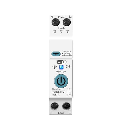 Relais MCB WIFI 63A 1P+N intelligent avec compteur d'énergie et disjoncteur de protection