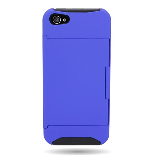 CoverON CoverON HYBRID Heavy Duty Skin Cover with Kickstand and Credit Card Holder for Apple Iphone 5S / 5