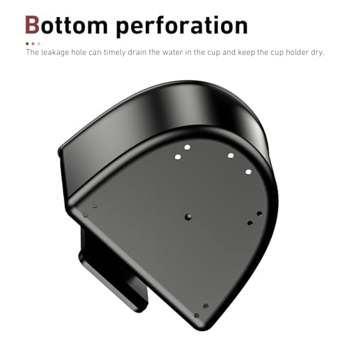 Portavasos para puerta de carro universal en ABS negro miniatura 6