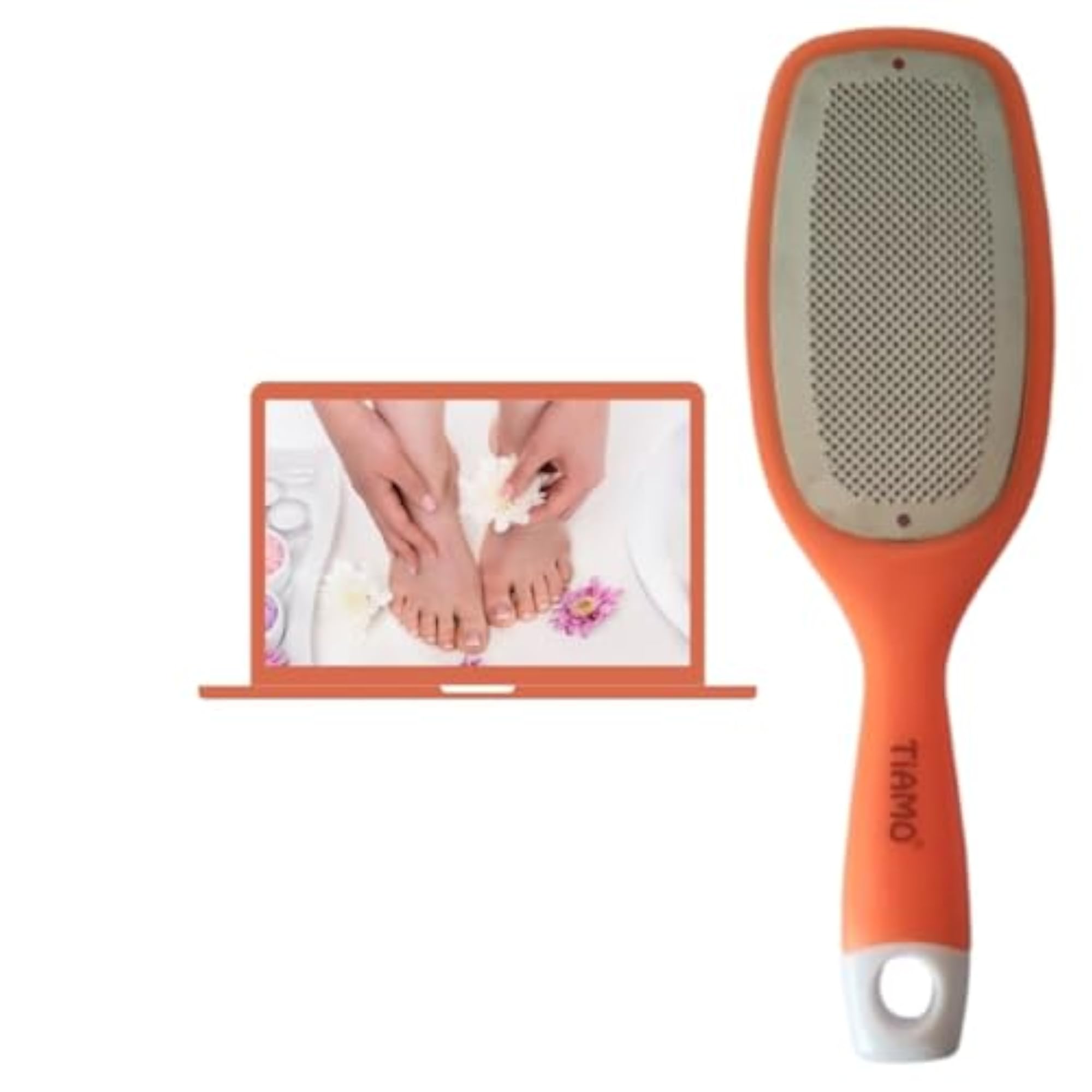 Plastic and Stainless Steel Foot Scrubber with Pumice Stone
