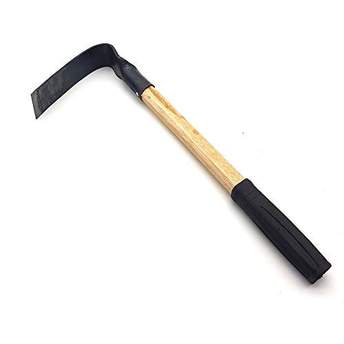 CLAIRLA Hand Mini Garden Hoes Dual Headed Weeding Tool - Carbon Steel Hoe/Tine Cultivator 3 Prongs Combo Garden Tools with Wood Handle (Garden Hoe) - Thumbnail 4