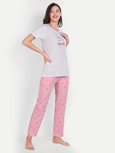 Image of Bedtime story Cotton Night Suit for Women Girls | Women's Cotton Printed Pant & Top Night Suit Set Pyjama Set Sleepwear Nightwear Nightdress Loungewear