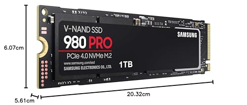 SSD Samsung 980 PRO 1TB NVMe M.2 2280 (Leitura até 6900MB/s e Gravação até 5000MB/s) glide