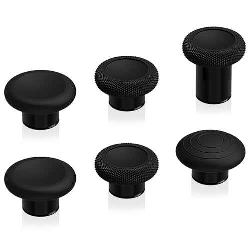 Image of eXtremeRate 6 in 1 Metal Thumbsticks Replacement for Xbox Elite Series 2 Controller, Swappable Magnetic Joysticks Accessories Parts for Xbox Elite Series 2 Core Controller - Metallic Black