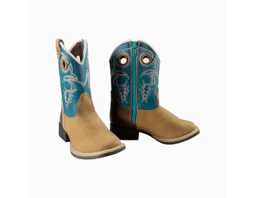 Twister Western Boots Girls Jensen Embroidery Zip Tan 4430098972