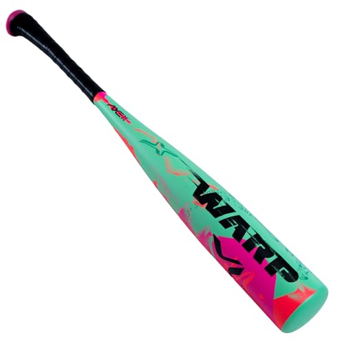 Axe | WARP | 1-Piece Composite | USA Tee Ball Baseball Bat | Drop -13 | 2-5/8' Barrel | Green/Pink (25')