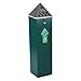 SMOKERS OASIS Cigarette Receptacle, 1-3/4 gal., Green