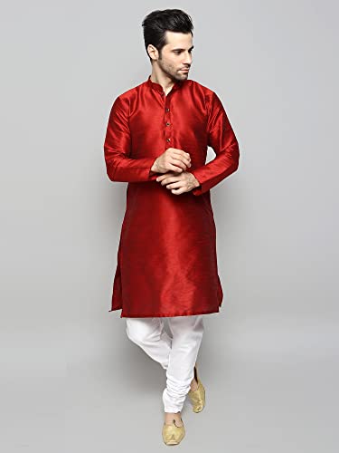 Image of Silk Blend Men's Kurta Pyjama Set /Kurta Pajama for Men