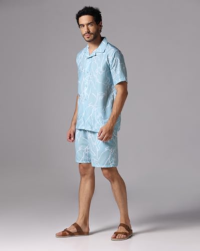 Image of Leriya Fashion Night Dress for Men || Rayon Multi Printed Night Dress for Men || Summer & Beach Wear for Men || Sleepwear Pajama Set for Men || Coord Set for Men