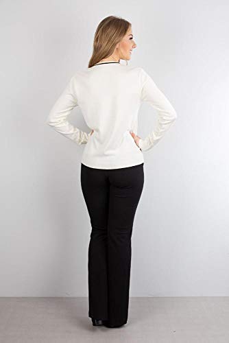 Blusa de malha manga longa Sumaré 31213 - Off white - Gg