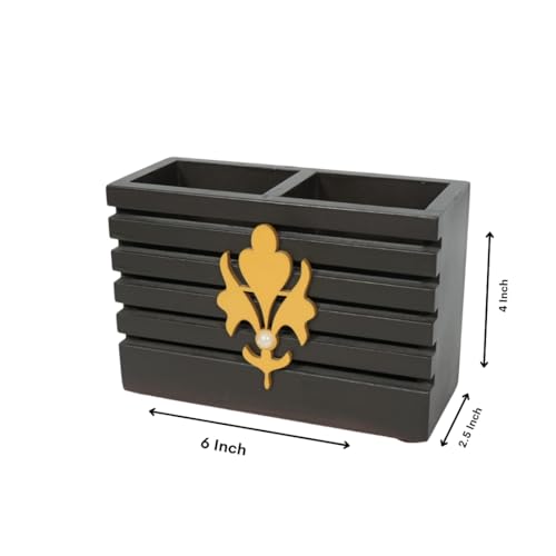Image of Decorative Embossed Design Pencil and Pen Stand | Desk Organizer for Stationery Storage | Suitable for Office Desk, Study Table, Home and Workspace Use (Design 15)