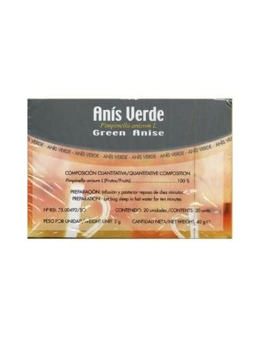 Infusiones Anis Verde 20 unidades de Soria Natural