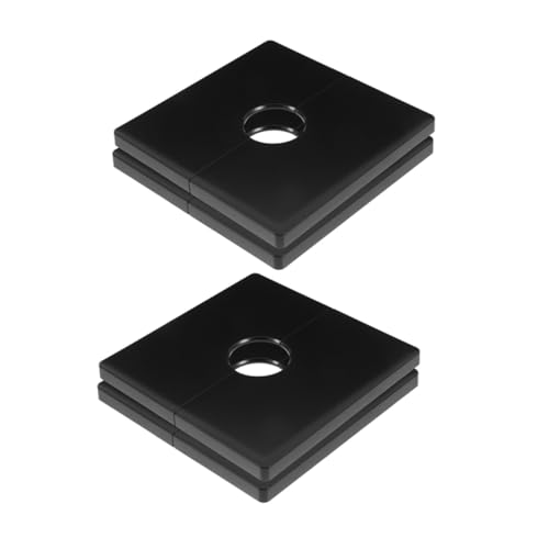 TOGEVAL Placa de Pared Adhesiva Desmontable para Cables 22Mm Negra Juego de 4 Unidades con Orificio para Paso de Cable Tapa Protectora para Enchufes E Interruptores Adecuado para