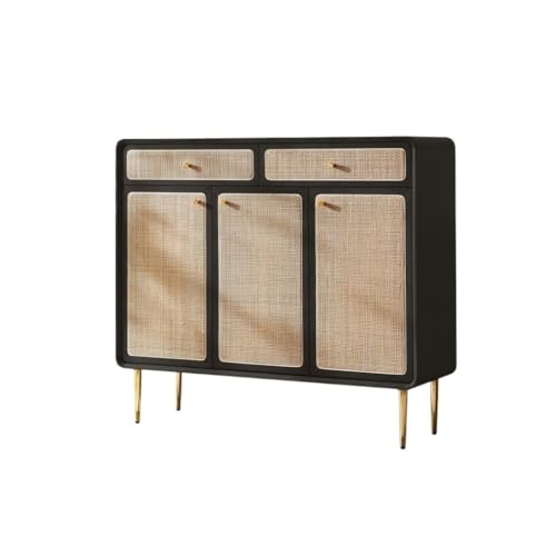 GSOUL Coffee Bar Retro Solid Wood Sideboard Home Entrance Shoe