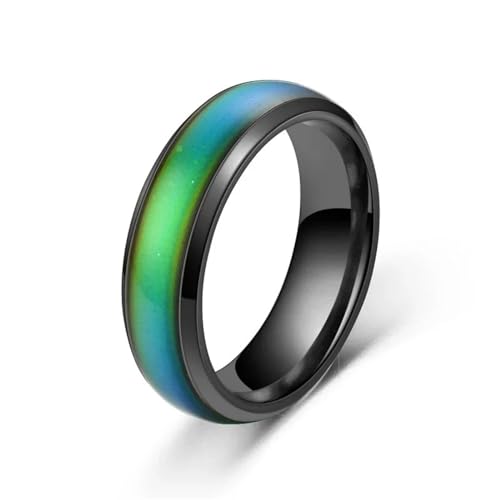 Anneaux ring bijoux de haute qualité : lot de 6 pièces noires hommes et femmes