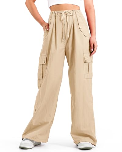 KEREDA Cargo Pants for Girls Baggy Joggers Pants Kids Clothes with Pockets 6-14Y