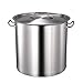 Garnek magazynowy, 24-108L, handlowy, wiadro do zupy ze stali nierdzewnej 201, wiadro do duszonego garnka/wiadro do przechowywania oleju z pokrywką do kuchenki gazowej/kuchenki indukcyjnej (rozmia