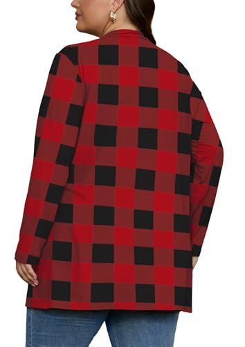 Image of OLRIK Plus Size Cardigan for Women 2026 Lightweight Open Front with Pockets