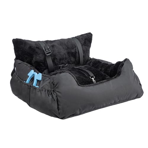 Plush Dog Car Seat, Style1-Black