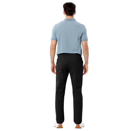 Men's Casual Pants Lightweight Drawstring Stretch Khaki Pants with Pockets Sweatpants Straight Cargo Jogging Pant4