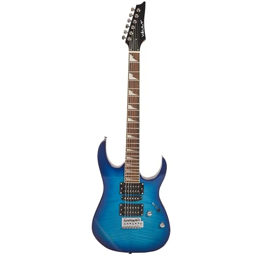 Image of VAULT RG1 Soloist Premium Basswood Electric Guitar (Blue, Indian Laurel Fretboard)