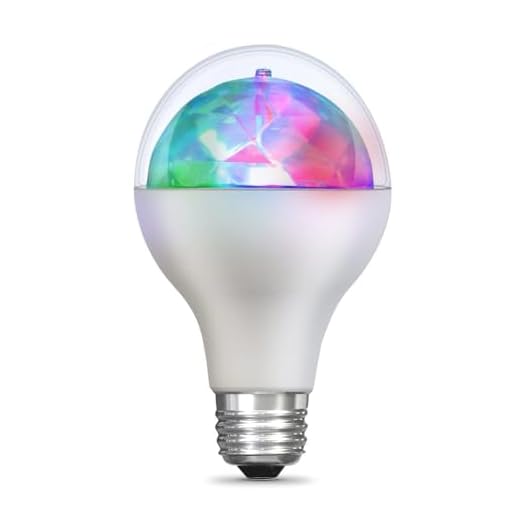 Feit Electric Multicolor Changing Disco Party LED Light Bulb, DISCO1/LED, A19, RGB, RGB Multicolor, 5.3" H x 3.15" D